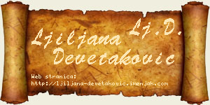 Ljiljana Devetaković vizit kartica